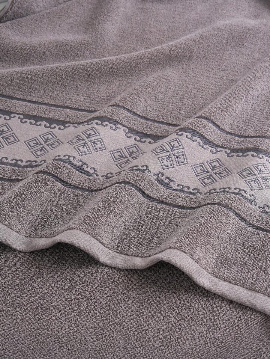 1 pezzo 100% Cotone Salvietta da bagno/Salvietta per il viso/Asciugamano da bagno con bordo in raso, assorbente e morbida, salvietta da ospite di stile elegante, decorazione bagno di alta qualità