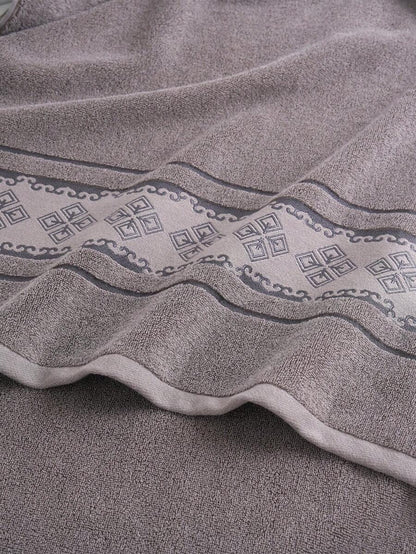 1 pezzo 100% Cotone Salvietta da bagno/Salvietta per il viso/Asciugamano da bagno con bordo in raso, assorbente e morbida, salvietta da ospite di stile elegante, decorazione bagno di alta qualità