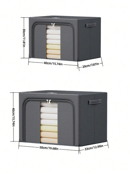 Scatola portaoggetti con cerniera per vestiti, cesta di grande capacità per indumenti, coperte, trapunte, giocattoli, organizer per armadi domestici, organizer salvaspazio per armadio, camera da letto, casa, dormitorio, accessori camera da letto