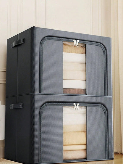 Scatola portaoggetti con cerniera per vestiti, cesta di grande capacità per indumenti, coperte, trapunte, giocattoli, organizer per armadi domestici, organizer salvaspazio per armadio, camera da letto, casa, dormitorio, accessori camera da letto