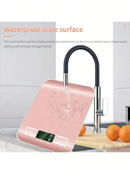 Bilancia da cucina digitale di precisione con display LCD retroilluminato | Bilancia multiuso in acciaio inossidabile robusta, per panificazione, cucina, caffè e gioielli | Conversione istantanea once/grammi, funzione Tara (batterie incluse)