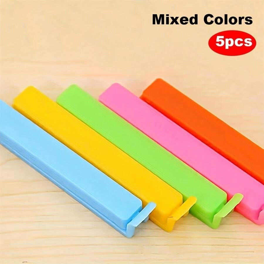 20 pz/10 pz/5 pz Cliip riutilizzabili in plastica anti-umidità per sacchetti di cibo, per chiusura ermetica di scatole e accessori per la conservazione in cucina