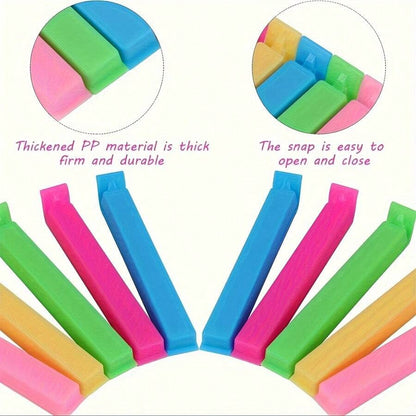20 pz/10 pz/5 pz Cliip riutilizzabili in plastica anti-umidità per sacchetti di cibo, per chiusura ermetica di scatole e accessori per la conservazione in cucina