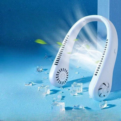 Ventilatore da collo senza mani - Ventilatore indossabile ricaricabile USB a 3 velocità, raffreddatore personale portatile da 800mAh per uso all'aperto/sport/ufficio, funzionamento ultra silenzioso
