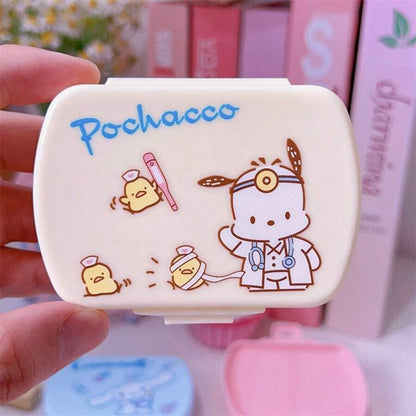 Organizer per pillole Kitten di Sanrio, portatile, organizer per orecchini, anelli e collane, carino - leggero, portatile, scatola di stoccaggio durevole