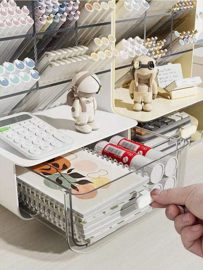 1 pezzo Porta penna leggero e obliquo - Organizer per scrivania multifunzione per ufficio, porta penne ad inserimento obliquo, scatole portaoggetti da scrivania per studenti in camera da letto, dormitorio