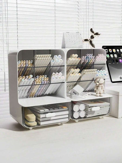 1 pezzo Porta penna leggero e obliquo - Organizer per scrivania multifunzione per ufficio, porta penne ad inserimento obliquo, scatole portaoggetti da scrivania per studenti in camera da letto, dormitorio