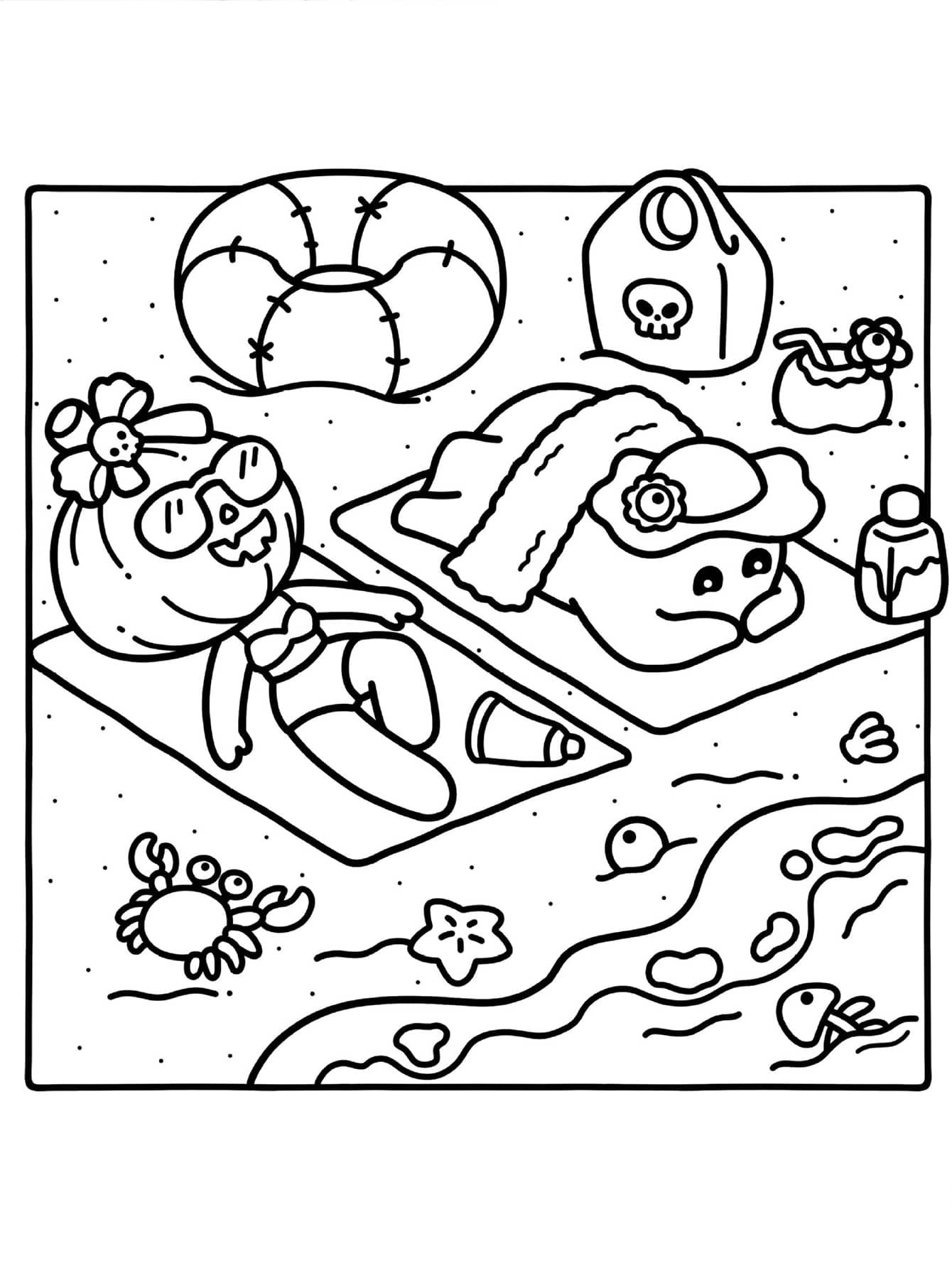 Libro da colorare SPAOKY ESTATE Coco per adulti e bambini, audace e facile, disegni semplici e grandi per libri da colorare rilassanti, regalo di Natale, Ognissanti, compleanno, Festa del Papà, forniture scolastiche