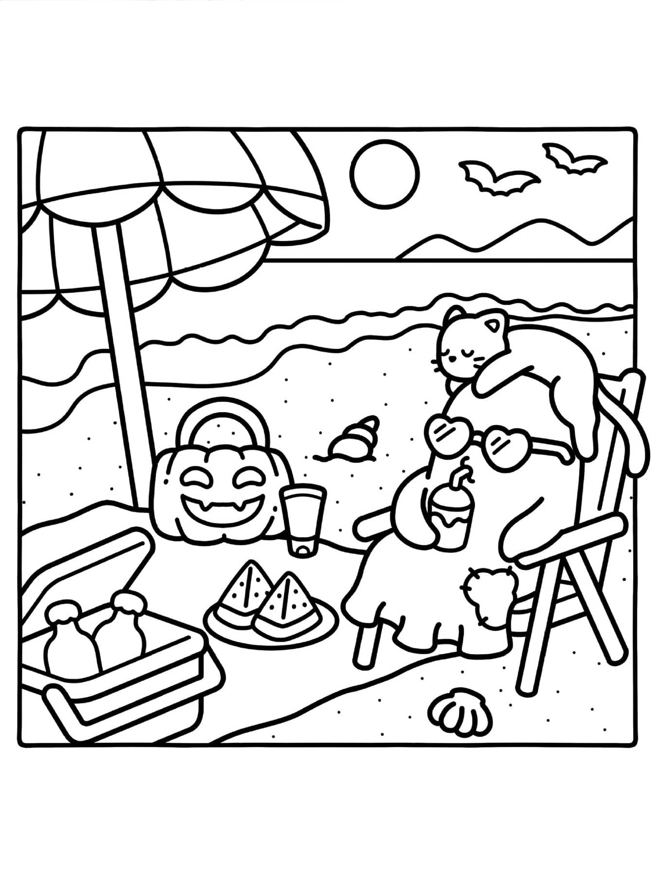 Libro da colorare SPAOKY ESTATE Coco per adulti e bambini, audace e facile, disegni semplici e grandi per libri da colorare rilassanti, regalo di Natale, Ognissanti, compleanno, Festa del Papà, forniture scolastiche
