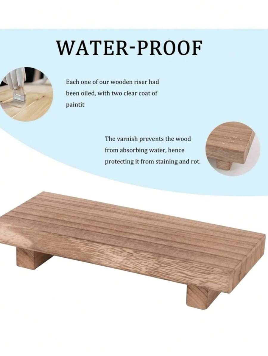 Supporto in legno da tavolo per esposizione, ideale come vassoio per sapone, candele, piante per il bagno e la cucina, perfetto per lo stile rustico, decorazione per bagno e cucina