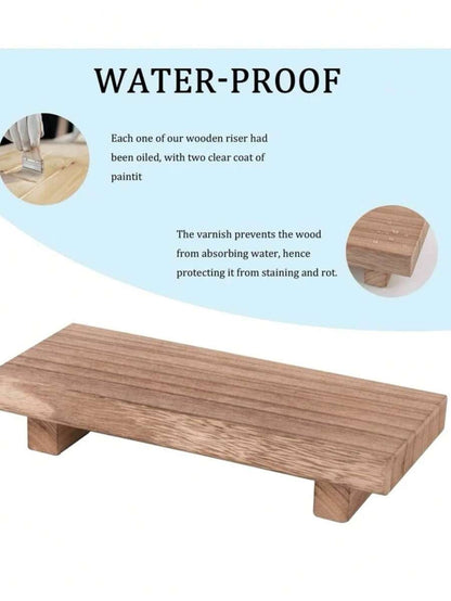 Supporto in legno da tavolo per esposizione, ideale come vassoio per sapone, candele, piante per il bagno e la cucina, perfetto per lo stile rustico, decorazione per bagno e cucina