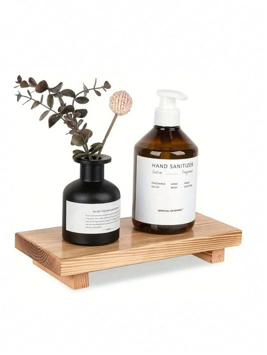Supporto in legno da tavolo per esposizione, ideale come vassoio per sapone, candele, piante per il bagno e la cucina, perfetto per lo stile rustico, decorazione per bagno e cucina