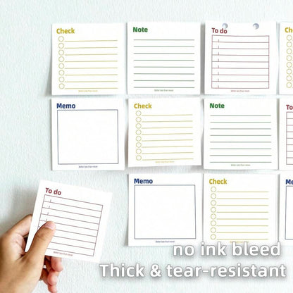 Note adesive per gestione del tempo e efficienza, 3"x3" - 50 fogli per blocchetto - Accessori da scrivania per scuola, ufficio e casa - Regalo ideale per insegnanti, donne e colleghi