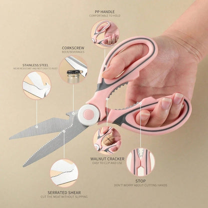 1 pezzo di Utensili da cucina multifunzione in acciaio inossidabile, forbici resistenti per tritare verdure, ossa di pollo e alimenti