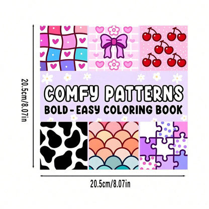 Libro da colorare per adulti e bambini con motivi confortevoli: motivi grandi e semplici per il relax, con design carini e morbidi, mandala (Bold & Easy Coloring)