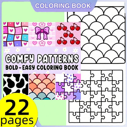 Libro da colorare per adulti e bambini con motivi confortevoli: motivi grandi e semplici per il relax, con design carini e morbidi, mandala (Bold & Easy Coloring)