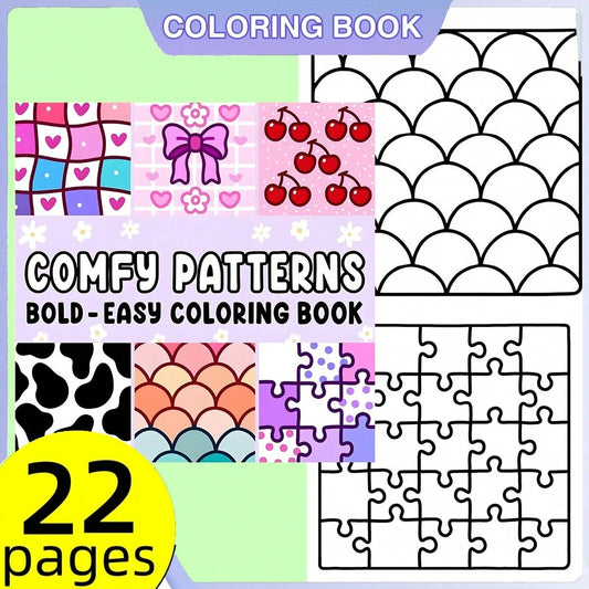 Libro da colorare per adulti e bambini con motivi confortevoli: motivi grandi e semplici per il relax, con design carini e morbidi, mandala (Bold & Easy Coloring)