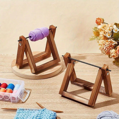 Portamatassa in legno, per uncinetto e maglia - Portarotolo orizzontale - Organizer per nappine, per filati - Perfetto regalo per appassionati di bricolage e fai da te