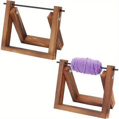 Portamatassa in legno, per uncinetto e maglia - Portarotolo orizzontale - Organizer per nappine, per filati - Perfetto regalo per appassionati di bricolage e fai da te