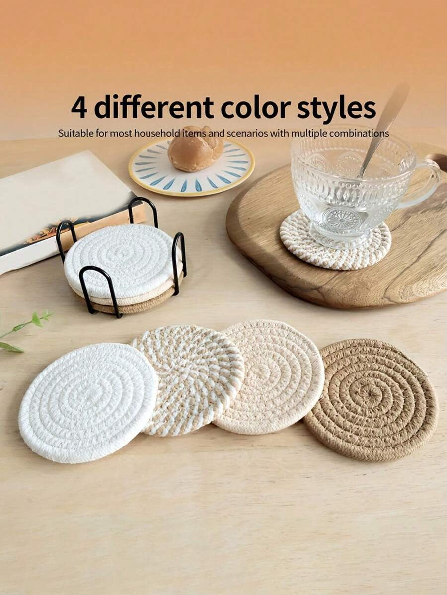 Set di 1/4/8 pezzi di sottobicchieri assorbenti, tappetini minimali per bicchieri per il tavolino di casa, regalo per l'inaugurazione della casa, serie marrone, con rivestimento in tessuto non tessuto