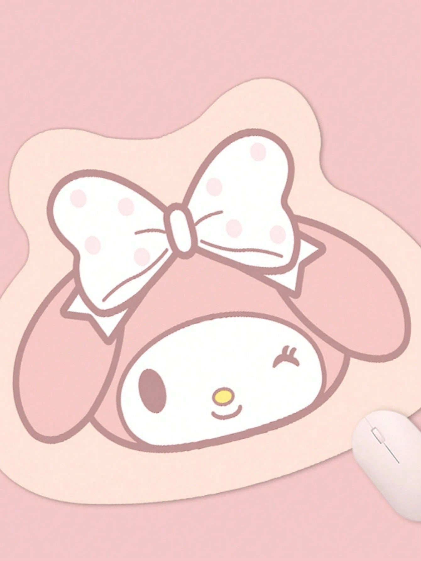 Tappetino per mouse a forma di cartone animato autorizzato Sanrio, in materiale di pelle, pad creativo antiscivolo, tappetino per scrivania del computer personalizzato per l ufficio
