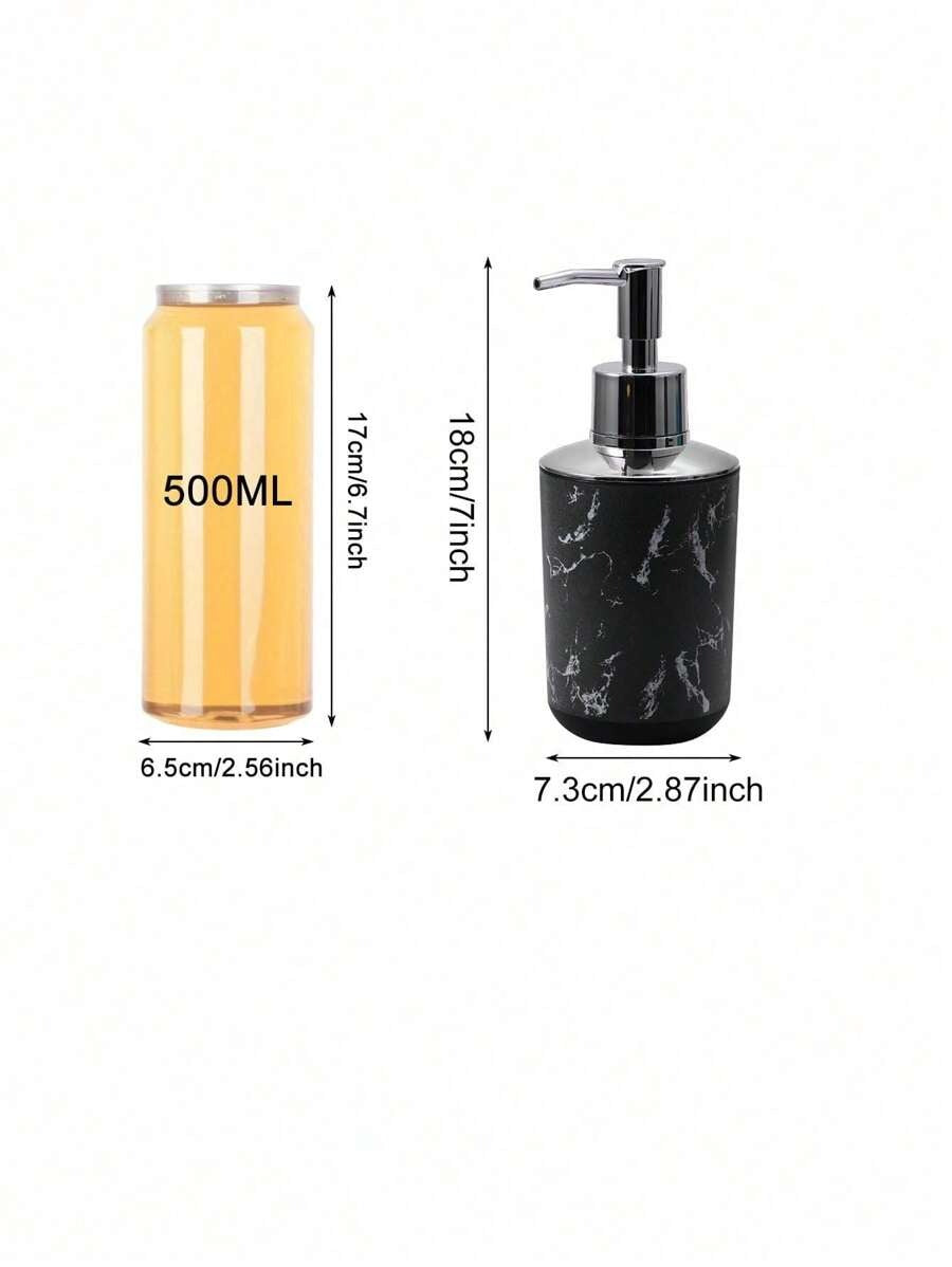 5 pezzi/9 pezzi Set di accessori per il bagno con motivo marmorizzato, inclusi portaspazzolino, dispenser di sapone, portasapone, bicchiere, bottiglie ricaricabili