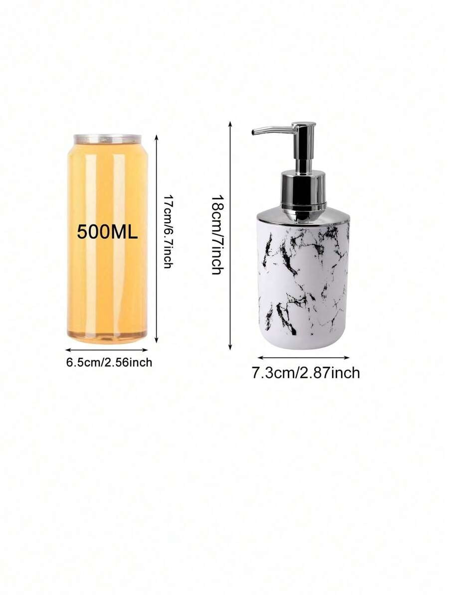 5 pezzi/9 pezzi Set di accessori per il bagno con motivo marmorizzato, inclusi portaspazzolino, dispenser di sapone, portasapone, bicchiere, bottiglie ricaricabili