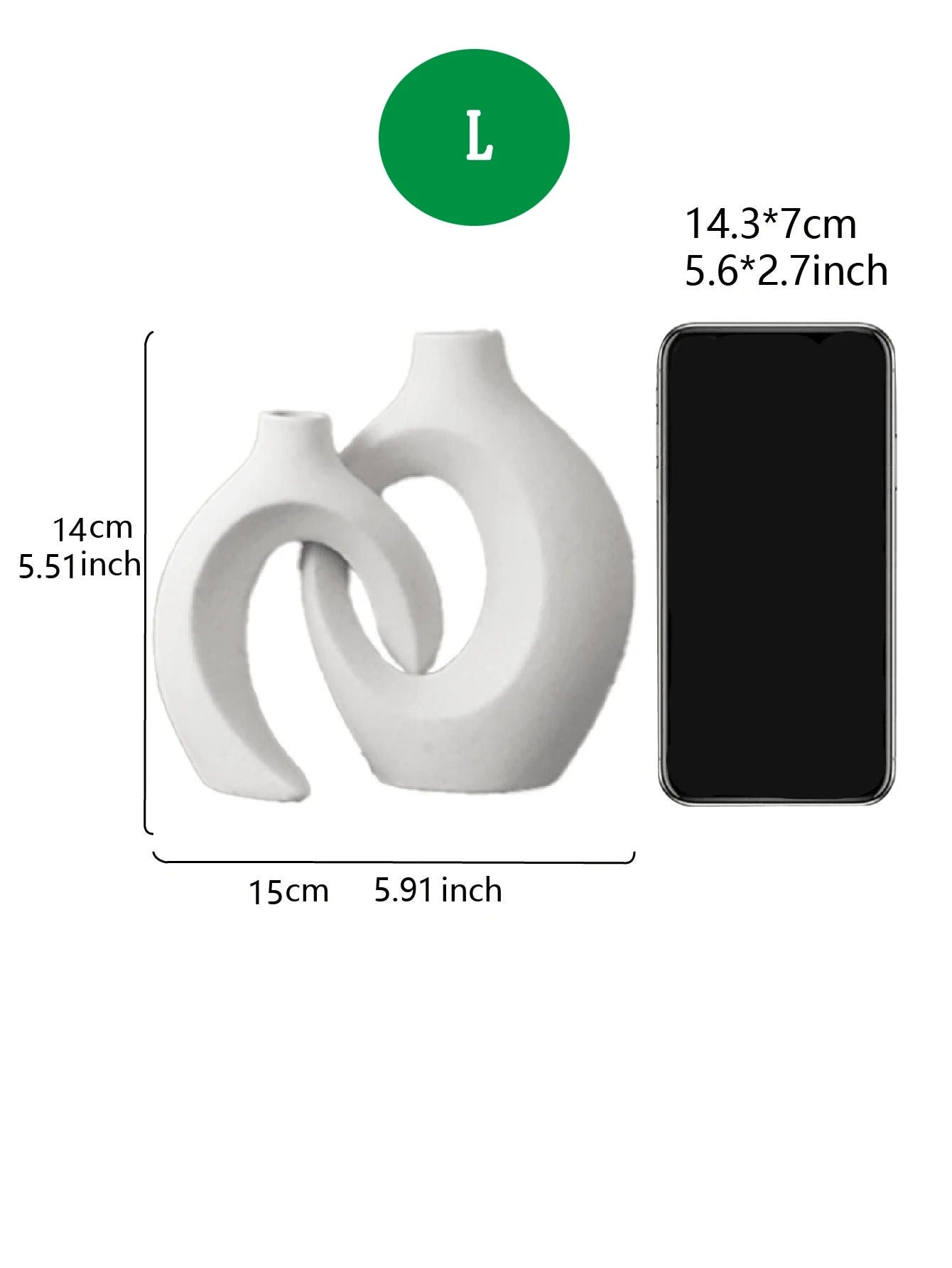 Vaso bianco, vaso abbracciante, decorazione per la casa in stile nordico e bohémien semplice, adatto per soggiorno, libreria, tavolo da pranzo, camera, camino e veranda