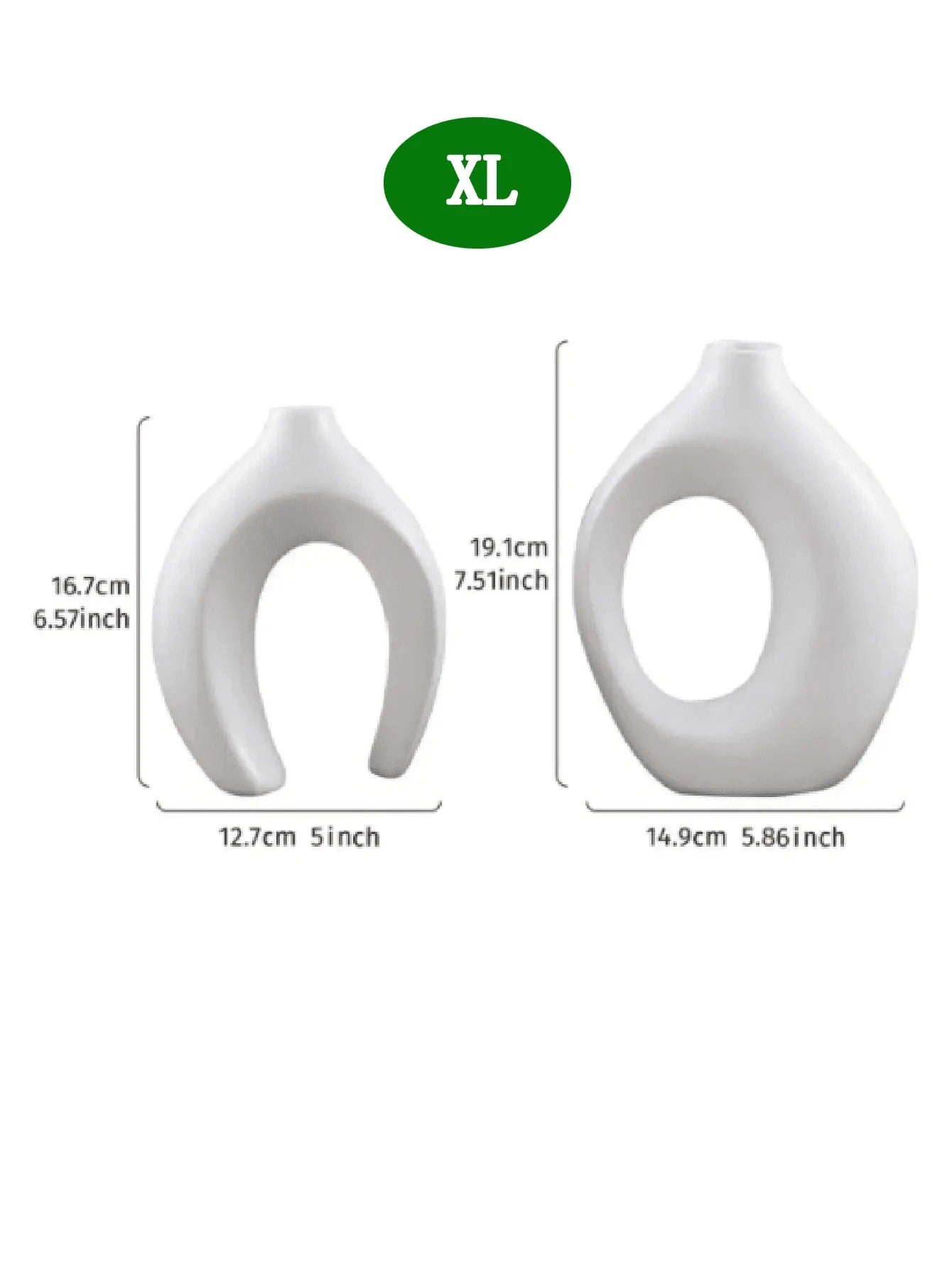 Vaso bianco, vaso abbracciante, decorazione per la casa in stile nordico e bohémien semplice, adatto per soggiorno, libreria, tavolo da pranzo, camera, camino e veranda