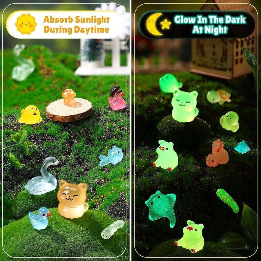 Borse a sorpresa luminose al buio, ciondoli in resina luminosa a forma di animali e funghi, borse misteriose per gioielli fai-da-te, artigianato, gadget per feste