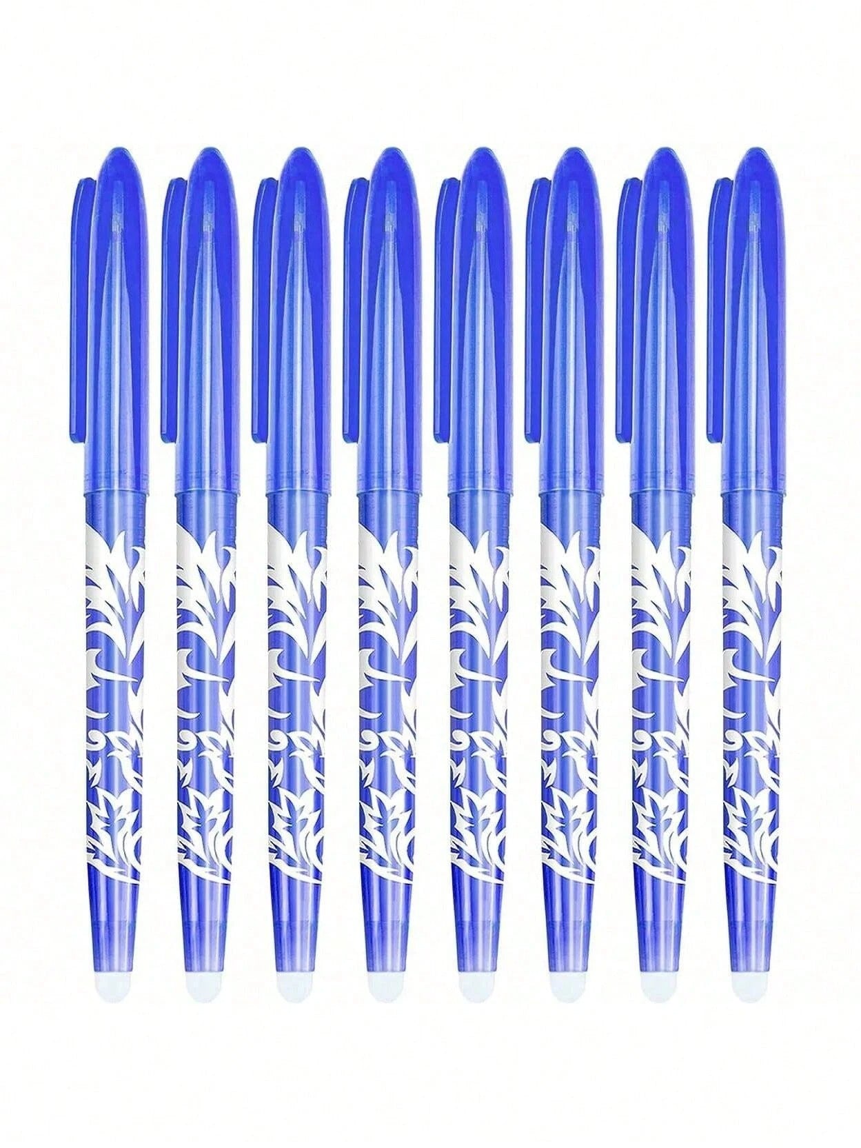Penna cancellabile blu con punta a gomma, penna a frizione con gomma da cancellare, penna gel che si cancella in modo pulito, articoli di cartoleria per scrivere adatti a bambini e adulti