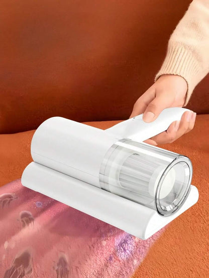 Robot aspirapolvere, Aspirapolvere portatile senza fili, Aspirapolvere per materasso, Efficace per la pulizia di letti, divani, peli di animali domestici e tappeti, Aspirazione potente e poco rumoroso, Filtro lavabile, Per una pulizia profonda