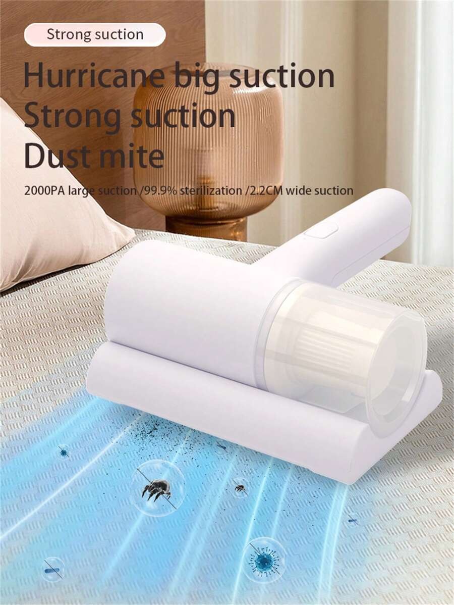 Robot aspirapolvere, Aspirapolvere portatile senza fili, Aspirapolvere per materasso, Efficace per la pulizia di letti, divani, peli di animali domestici e tappeti, Aspirazione potente e poco rumoroso, Filtro lavabile, Per una pulizia profonda