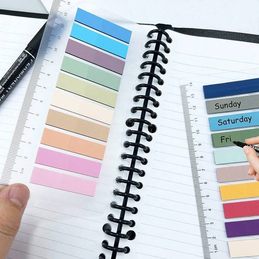 Etichette di classificazione di colori vintage europei in plastica PET traslucida, etichette di classificazione dei colori Morandi, materiale scolastico