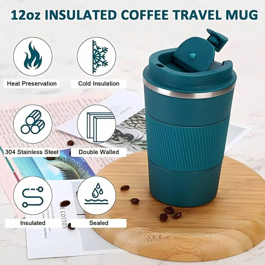 1 pezzo Bottiglia da caffè isolata sottovuoto in acciaio inossidabile