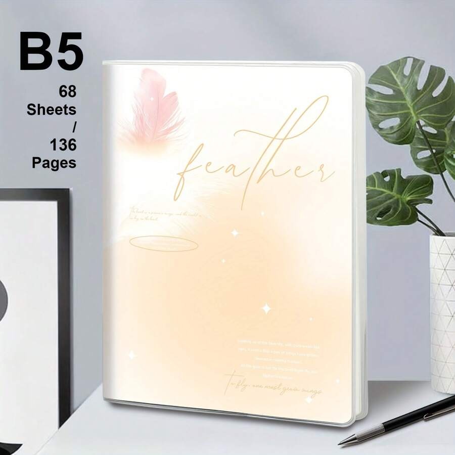 Taccuino con copertina in PP morbida e impermeabile, formato B5, diario semplice e colorato, taccuino con linee orizzontali, blocco note per ufficio, casa, scuola