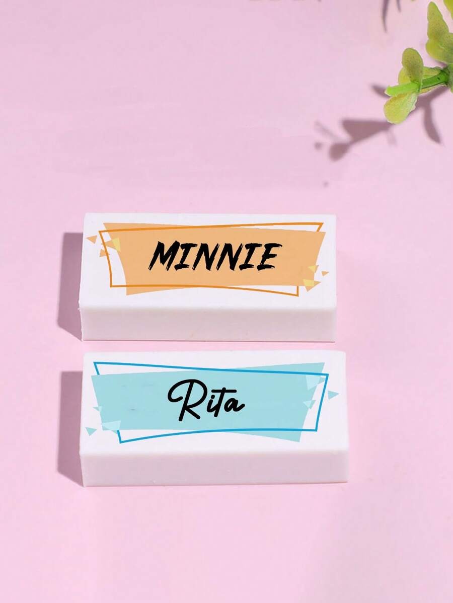 Gomme da matita personalizzate. Personalizzabili con testo e colore. Perfette per studenti, insegnanti, premi, riconoscimenti, regali per il ritorno a scuola, forniture per ufficio e regali di laurea.