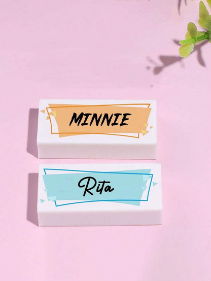 Gomme da matita personalizzate. Personalizzabili con testo e colore. Perfette per studenti, insegnanti, premi, riconoscimenti, regali per il ritorno a scuola, forniture per ufficio e regali di laurea.