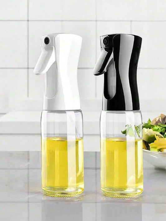 Spruzzatore per barbecue, dispenser trasparente, bottiglia creativa per olio da cucina con erogatore a spruzzo fine per condire, bottiglia spray in plastica utilizzabile per friggitrice ad aria, annaffiare i fiori, olio d'oliva
