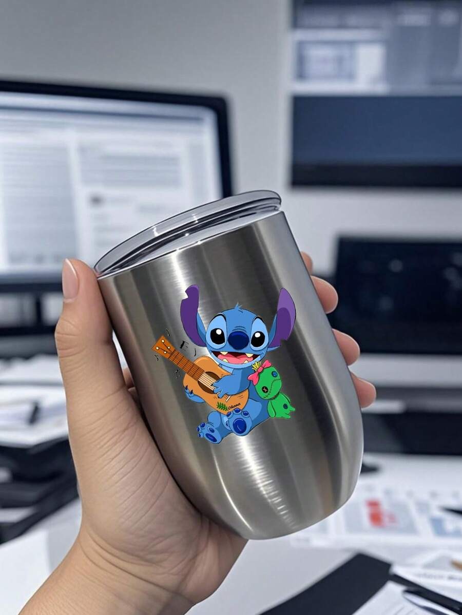 Tazza in ceramica con motivo divertente e carino di Stitch, tazza per latte o acqua, tazza da caffè portatile in ceramica a bocca larga