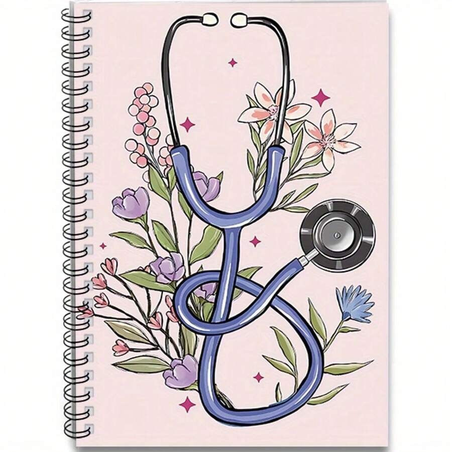 Quaderno a spirale medico - Un quaderno con design a spirale ispirato agli stetoscopi, perfetto per medici e infermieri, forniture scolastiche, ritorno a scuola