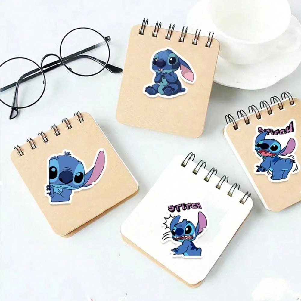 Adesivi carini di Stitch Disney, adesivi impermeabili per custodie per telefono, forniture per ufficio, forniture scolastiche, adesivi fai-da-te, adesivi decorativi, adesivi cartoni animati