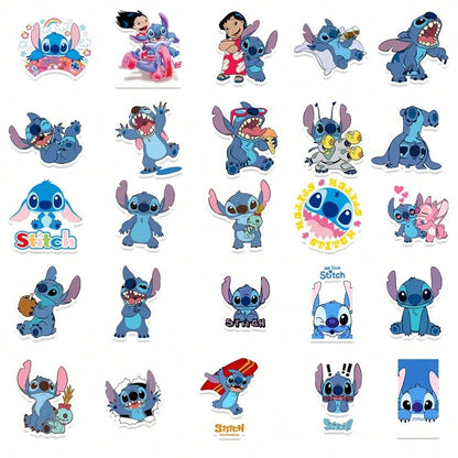 Adesivi carini di Stitch Disney, adesivi impermeabili per custodie per telefono, forniture per ufficio, forniture scolastiche, adesivi fai-da-te, adesivi decorativi, adesivi cartoni animati
