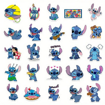 Adesivi carini di Stitch Disney, adesivi impermeabili per custodie per telefono, forniture per ufficio, forniture scolastiche, adesivi fai-da-te, adesivi decorativi, adesivi cartoni animati