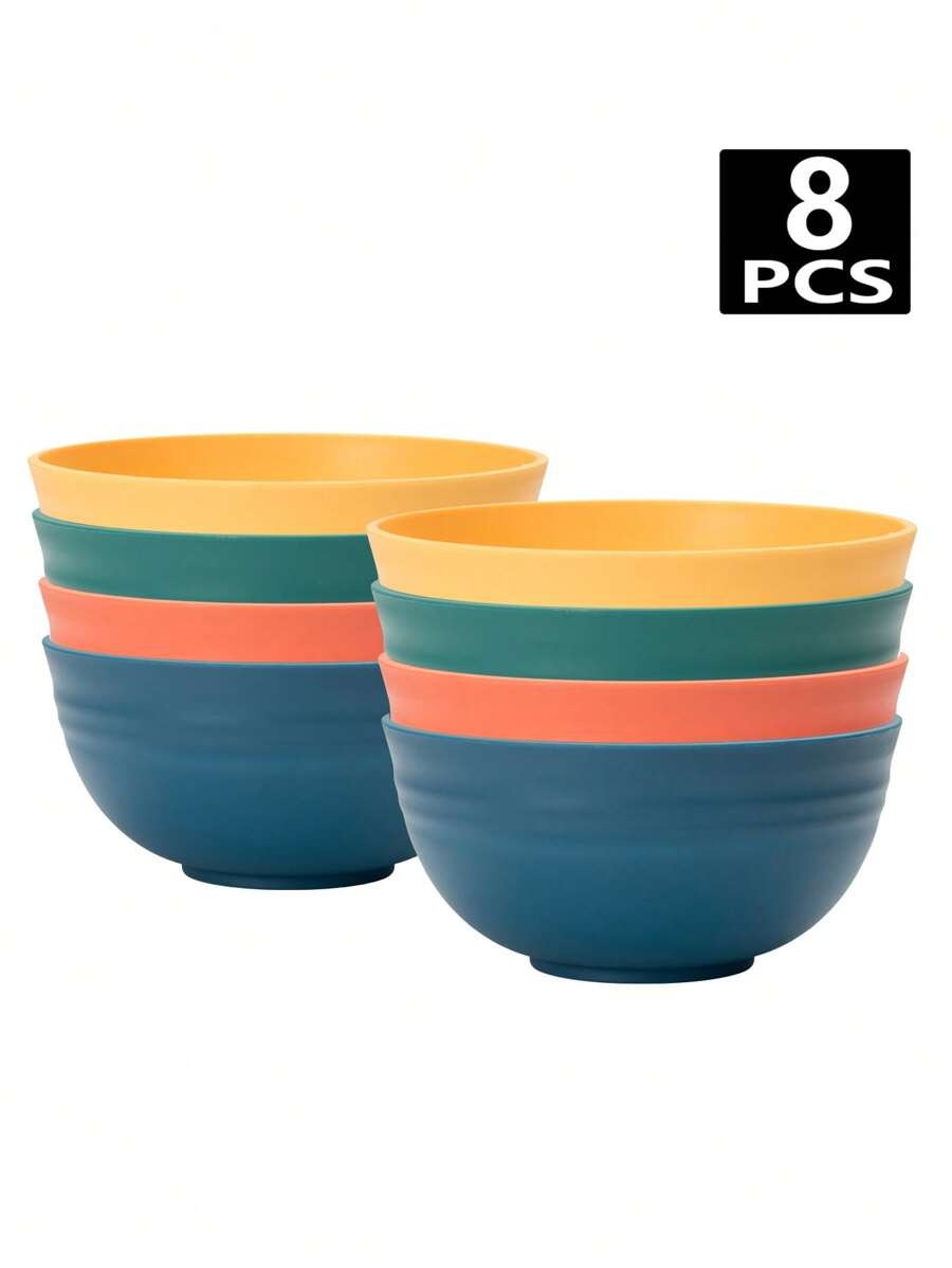 Ciotole per cereali in plastica PP, lavabili in lavastoviglie e microonde, utilizzabili per zuppe, snack, insalate e frutta, per la cucina, come regalo di Natale, forniture scolastiche