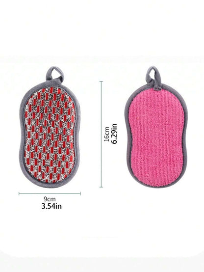 spugna per lavare i piatti in cucina, non danneggia gli utensili, utensile da cucina a doppia faccia per la pulizia, tampone abrasivo, spugna per pulire la cucina, forniture per la pulizia