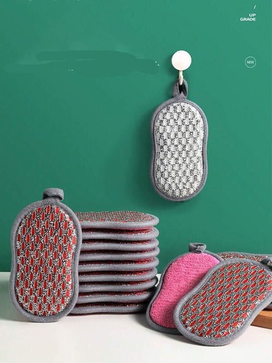 spugna per lavare i piatti in cucina, non danneggia gli utensili, utensile da cucina a doppia faccia per la pulizia, tampone abrasivo, spugna per pulire la cucina, forniture per la pulizia