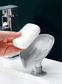 1 pezzo Semplice portasaponetta grigia senza foratura, portasaponetta semplice per il bagno, adatto per il ritorno a scuola