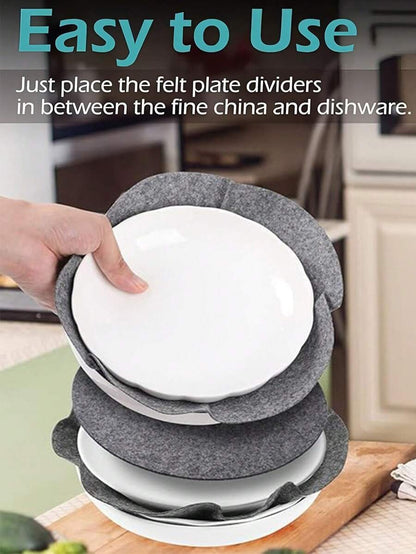 sottopentola e separatori per piatti in feltro opaco rotondi - 3 misure, senza graffi, resistenti al calore, accessori per la cucina multiuso per pentole, stoviglie e protezione della conservazione