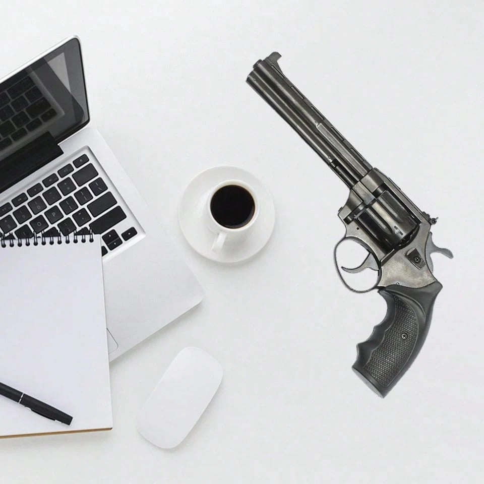 Rea 3D Gun, adesivi riutilizzabili autoadesivi in PVC per pareti e mobili, design realistico a weapon di fucile e pistola HK416, decorazione militare per la casa